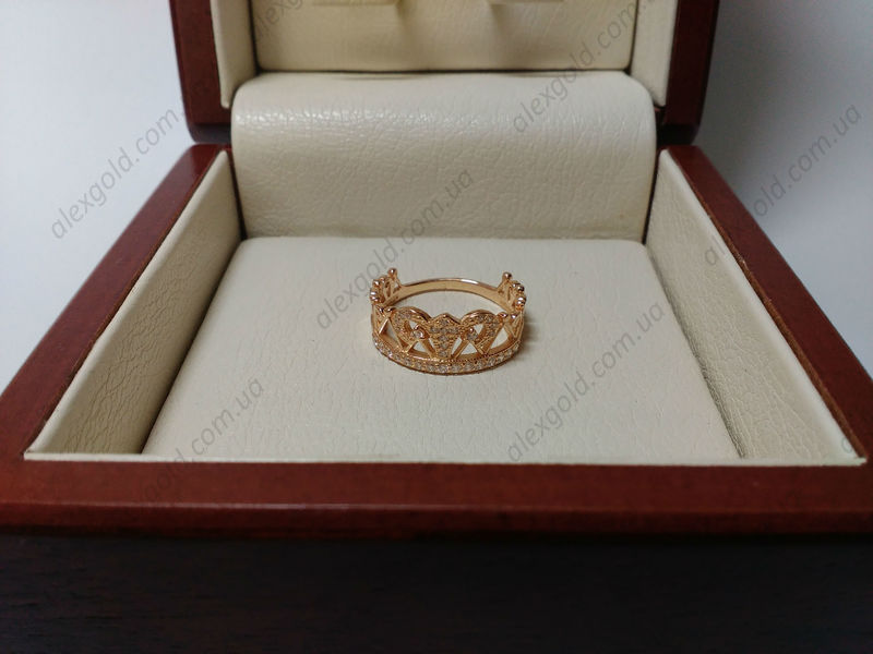 Кольцо форма корона