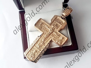 Золотой крест со святыми на 30 г