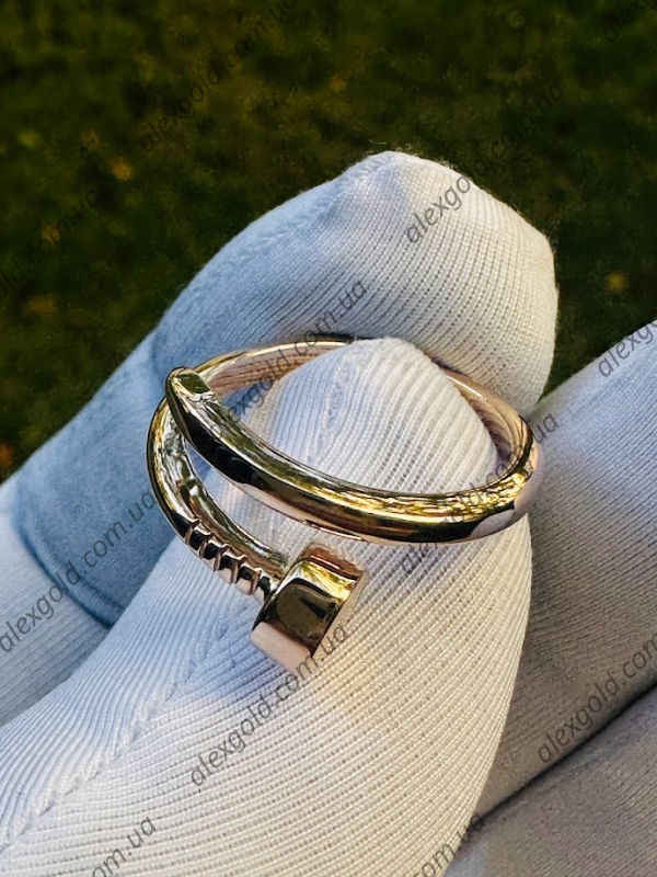 Золотое кольцо Cartier гвоздь 
