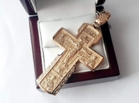 Золотой крест со святыми на 30 г