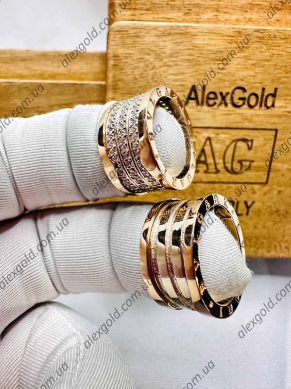 Парні кільця широкі обручки золоті Bulgari Парні кільця широкі обручки золоті Bulgari