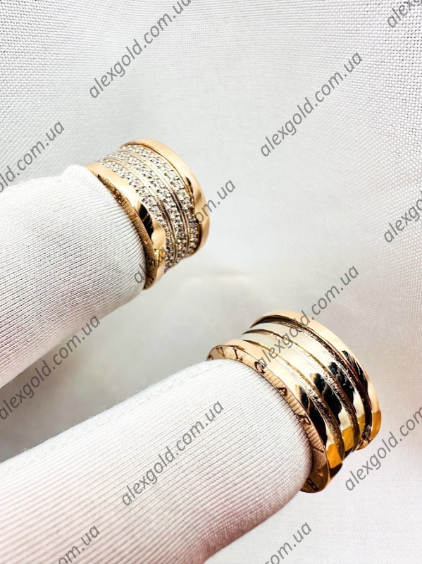 Парні кільця широкі обручки золоті Bulgari Парні кільця широкі обручки золоті Bulgari