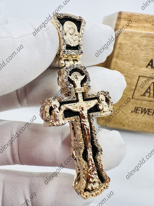 Хрест золото на дереві ебен Хрест золото на дереві ебен