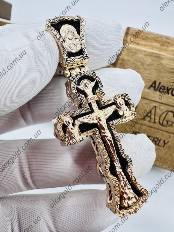 Хрест золото на дереві ебен Хрест золото на дереві ебен