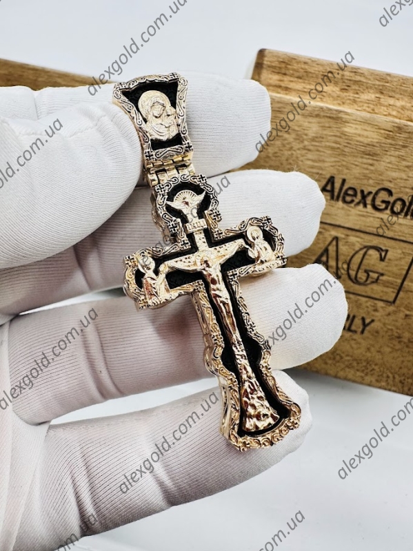 Хрест золото на дереві ебен Хрест золото на дереві ебен