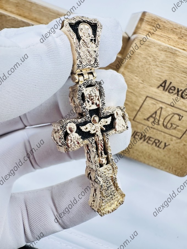 Хрест золото на дереві ебен Хрест золото на дереві ебен