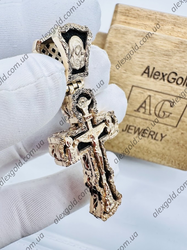 Хрест золото на дереві ебен Хрест золото на дереві ебен
