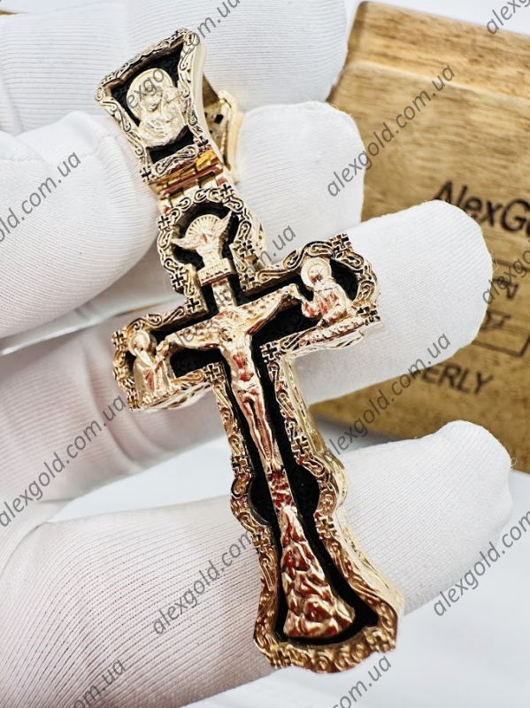 Хрест золото на дереві ебен Хрест золото на дереві ебен