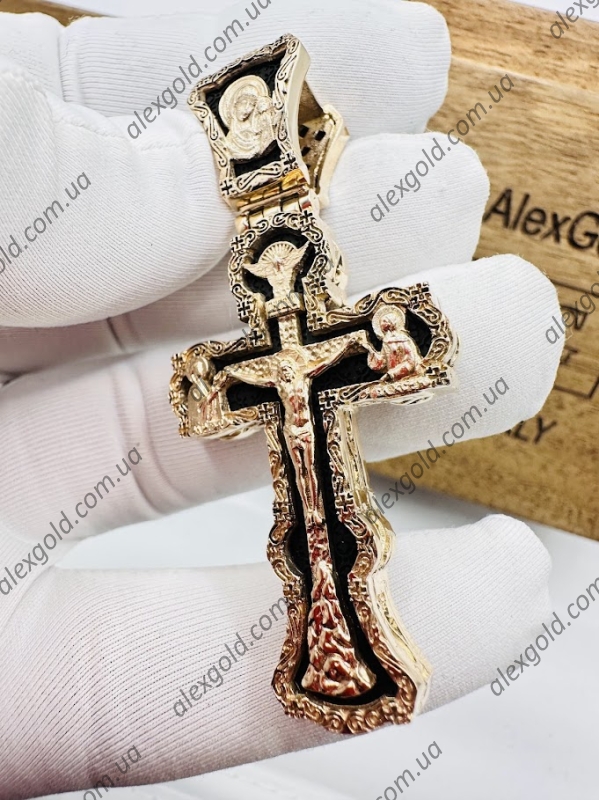 Хрест золото на дереві ебен Хрест золото на дереві ебен
