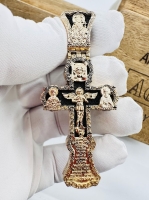 Хрест золото на дереві ебен