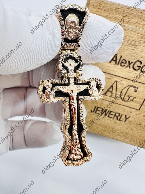 Хрест золото на дереві ебен Хрест золото на дереві ебен