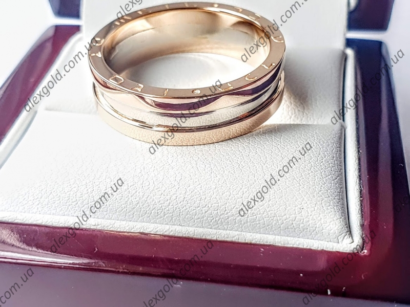 Широкое кольцо золотое комбинированное золото на иврите