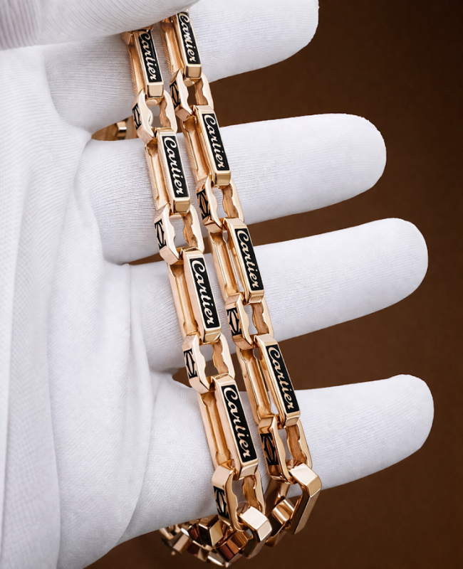 Ланцюг чоловічий золотий в стилі Cartier