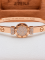 Золотий браслет у стилі Cartier Love з центральною вставкою та камінням