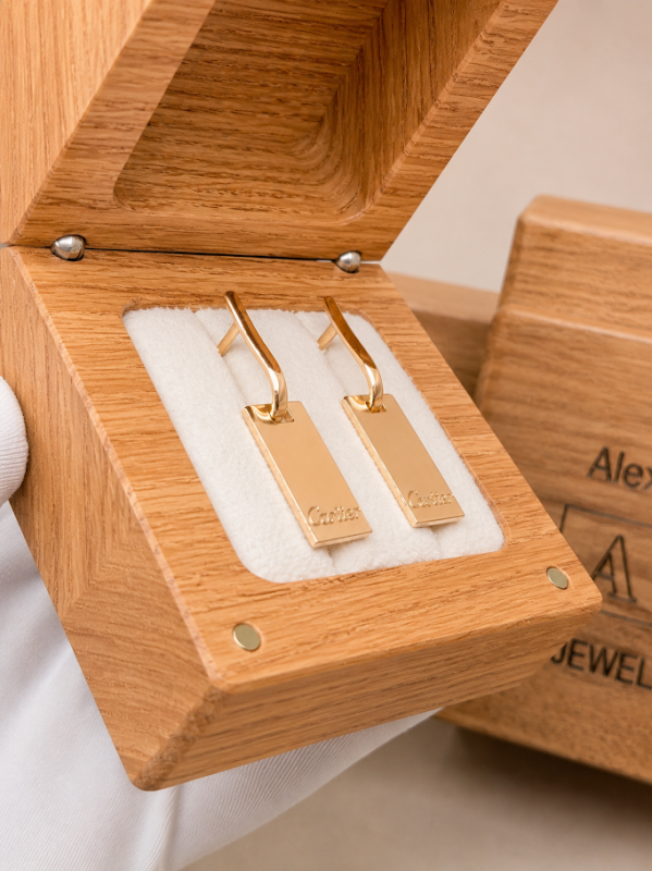 Сережки з підвісами в стилі Cartier