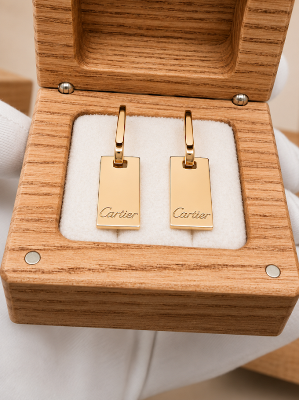 Сережки з підвісами в стилі Cartier