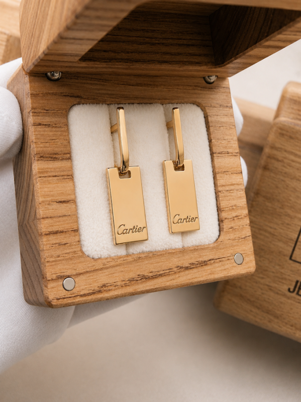 Сережки з підвісами в стилі Cartier