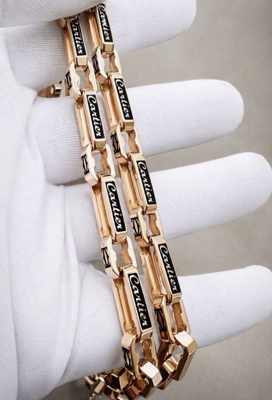 Ланцюг чоловічий золотий в стилі Cartier