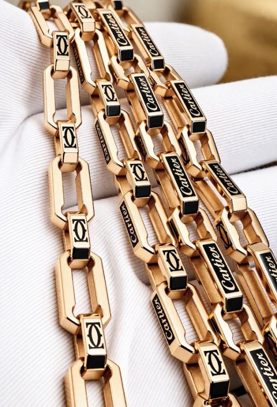 Ланцюг чоловічий золотий в стилі Cartier